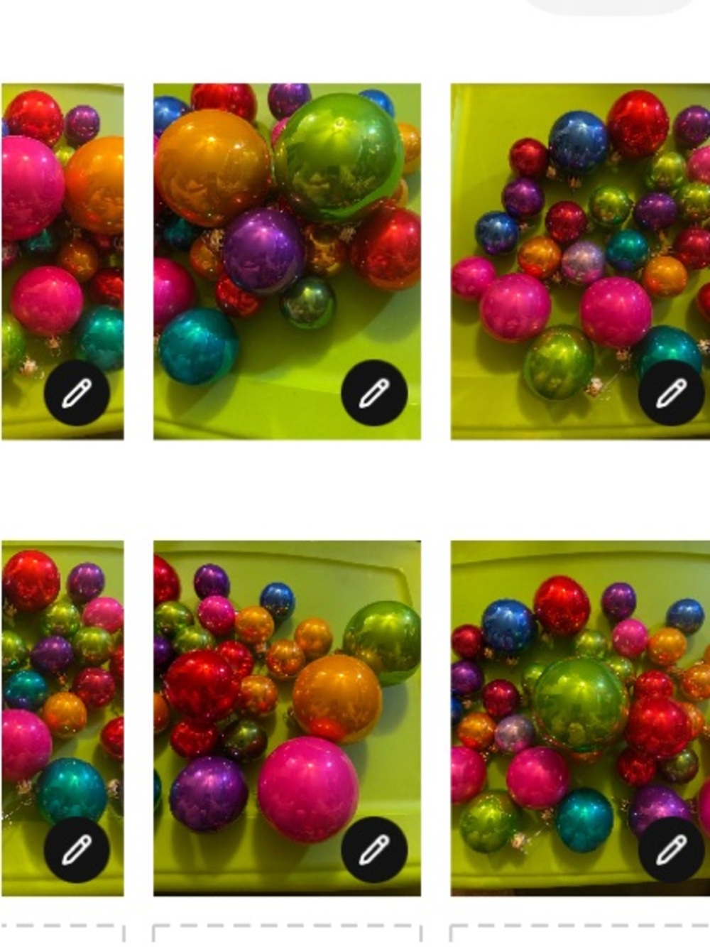 Colorful Shiny Holiday Ornaments Set - Mixed Bright Colors